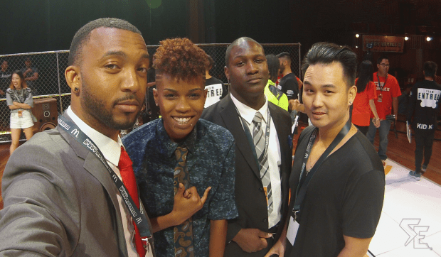 (From left to right) Donald Watson & Aysha Goodridge aka Sha Sparx (co-COO/Vice Presidents), DeShawn J. Ellis (CEO/President/Co-Founder), & Andrew Kao (Vice President of Digital Media/Photographer)