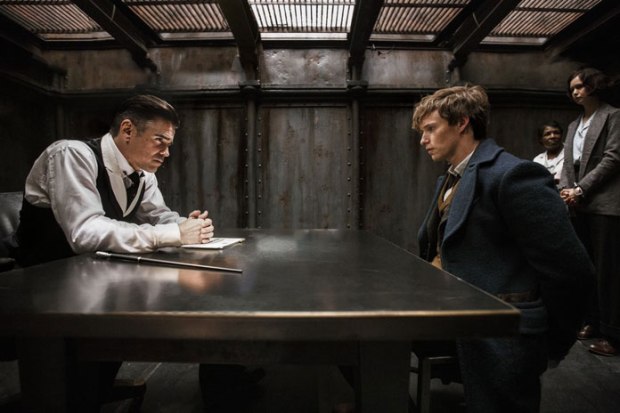Graves (Colin Farrell) & Newt (Eddie Redmayne) } Credit: Warner Bros. Pictures