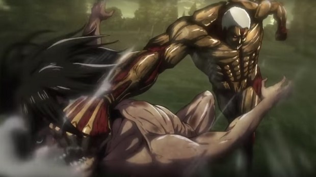 The Armored Titan attacking Eren | Credit: Wit Studio & Kodansha